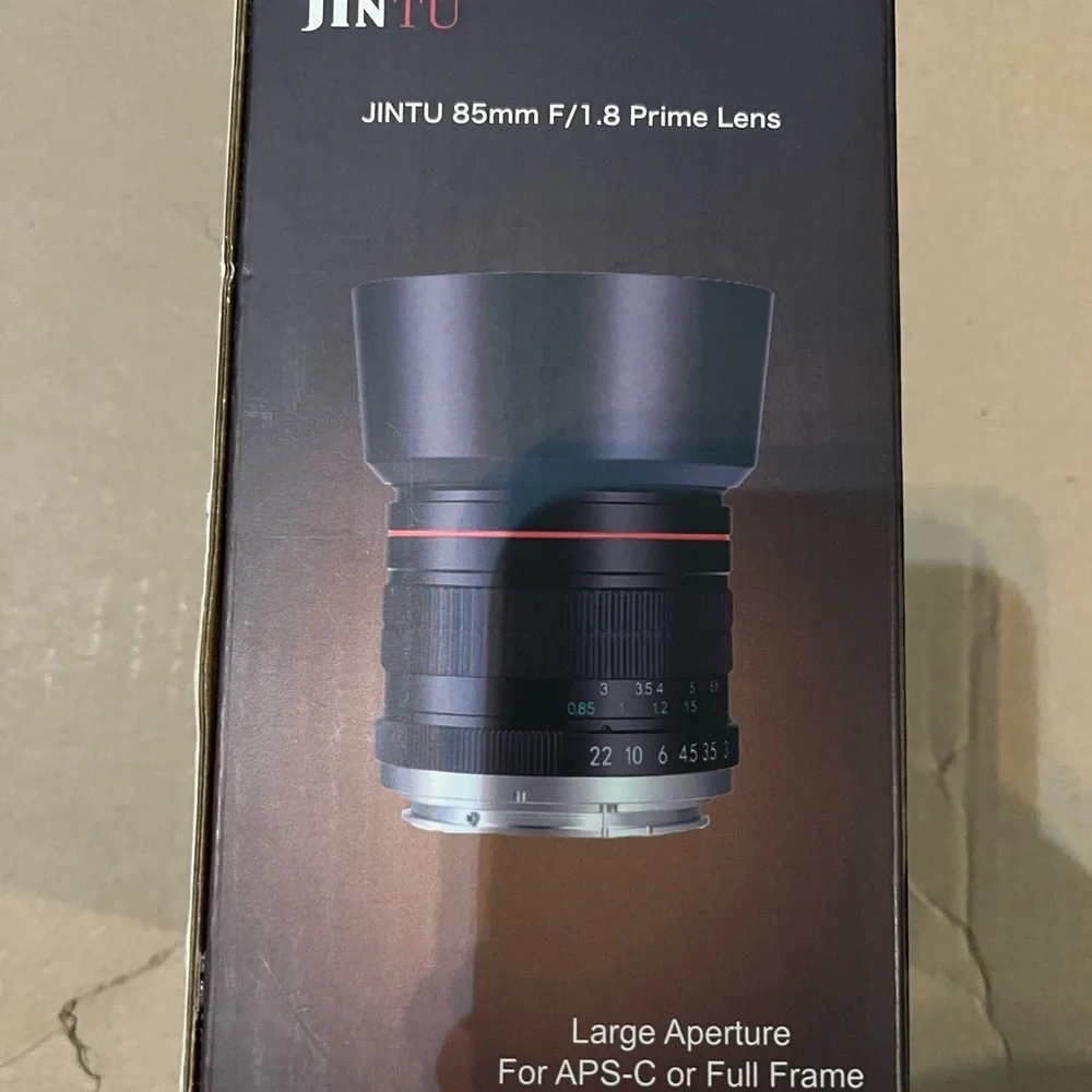 New! JINTU 85mm F1.8 EF Mount Camera Lens Manual Portrait Lens for Canon